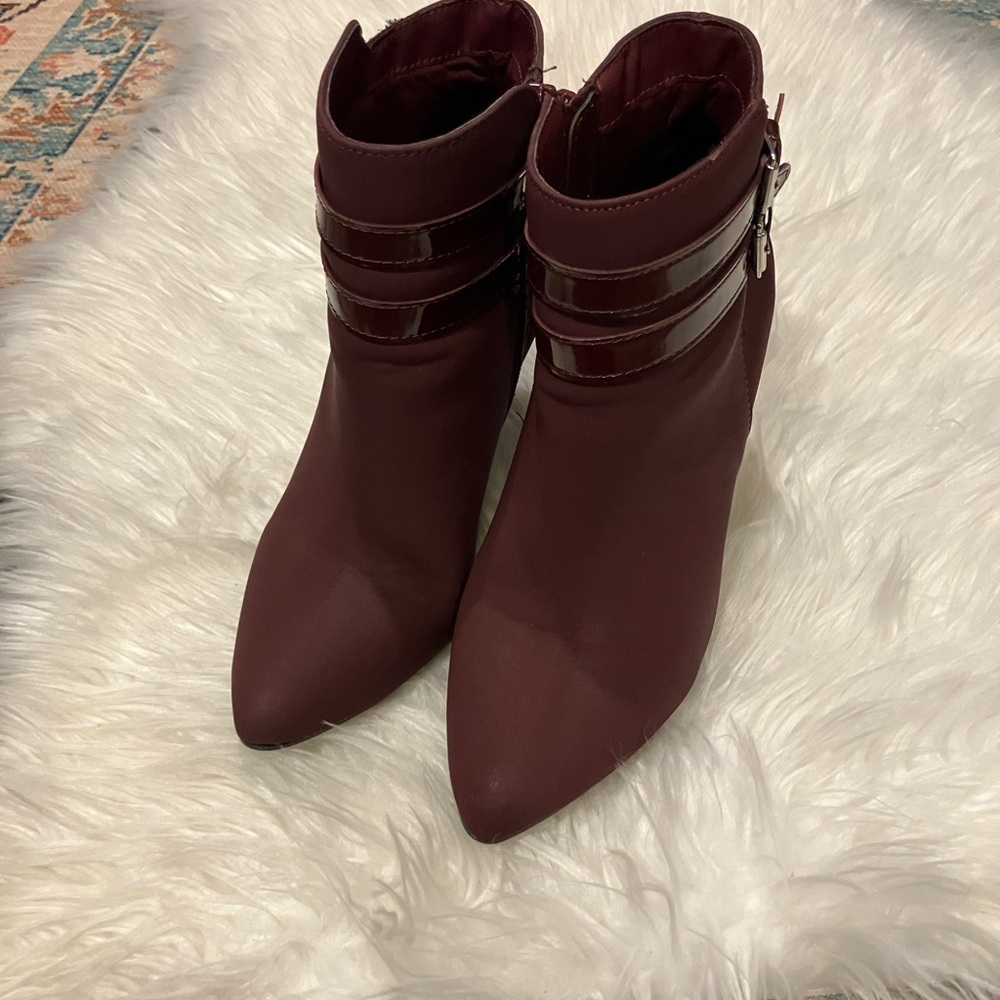 Me Too Deep Burgundy Ankle Booties